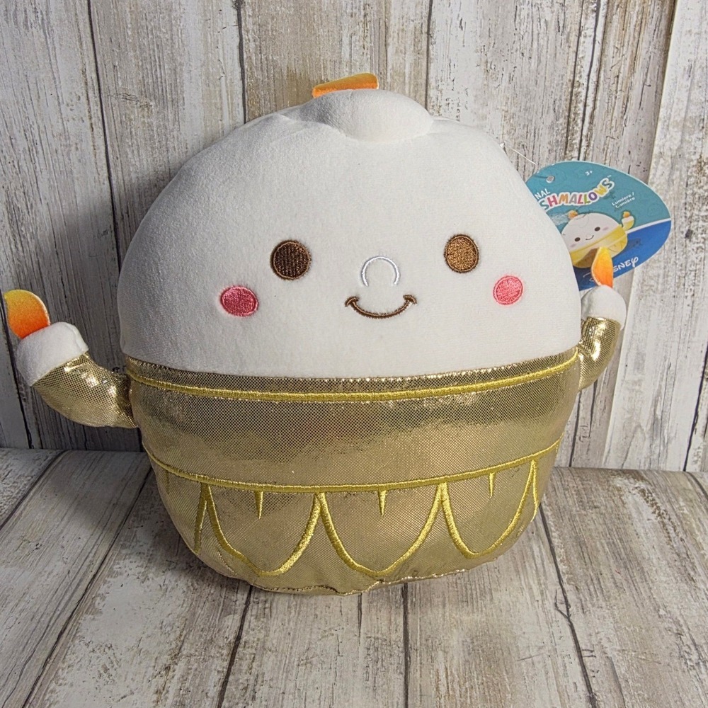Squishmallows Disney Beauty and the Beast Lumiere 10 Inch Gold Plush NWT - Picture 2 of 7